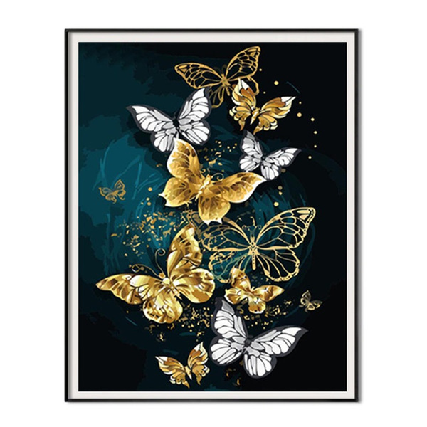 Hututu Full Square Diamond Painting Butterfly 5D DIY Diamond Embroidery ...