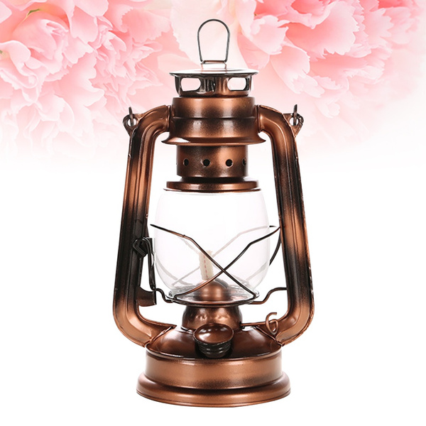 Outdoor Camping Candle Lantern - Portable Vintage - Metal Hanging