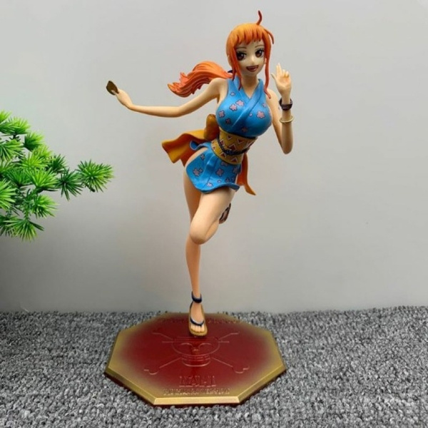 PVC Statue Character Model Toy Gifts One Piece Figure Nami Wano Country Figure Anime Figure Action Figure 2 Colours Color : Blue Color : Dark Blue