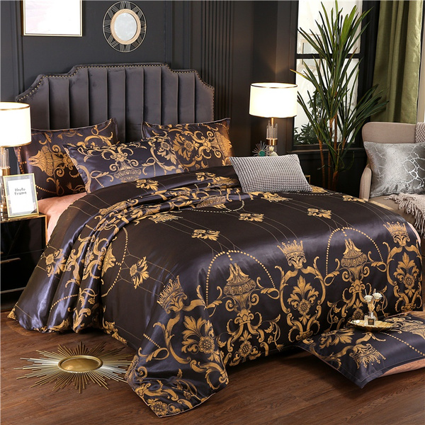 navy and gold duvet cover