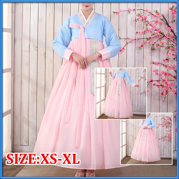 Ethnic Korean Womens Hanbok Ancient Traditional Dress National Costume Cosplay 