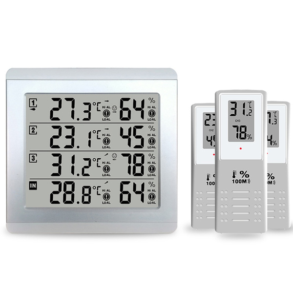 30-100M Wireless Digital Indoor Outdoor Thermometer Hygrometer