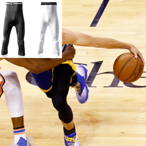 Mens Compression Pants 3/4 Shorts Sports Leggings Basketball Legging Shorts