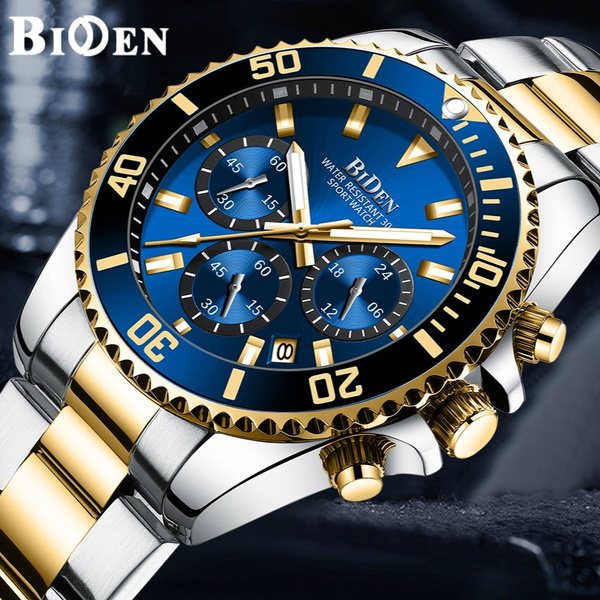 Reloj Biden 0163.02 Azul de Lujo para hombre de Acero Inoxidable