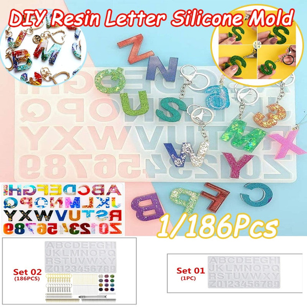 DIY Resin Letter Molds Backward Alphabet Silicone Mold for Making Resin  Keychains Pendant Jewelry