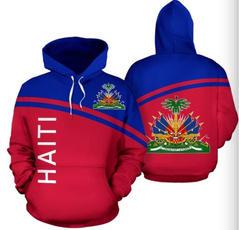 Casual Hoodie, Coat, unisexhoodie, haitiflag