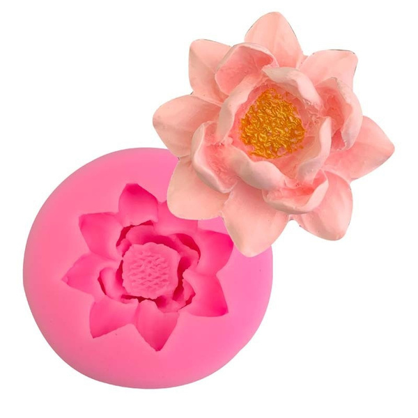  Lotus Floral Silicone Candle Mold, flower molds