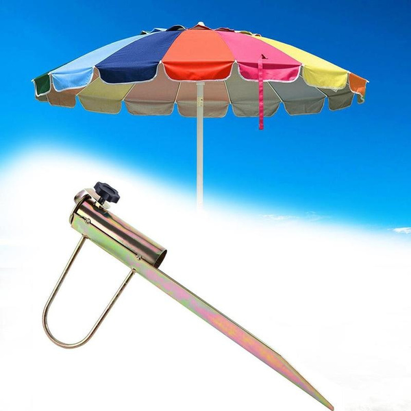 Sun Beach Patio Fishing Umbrella Holder Parasol Ground Spike Base Stand H3J1 