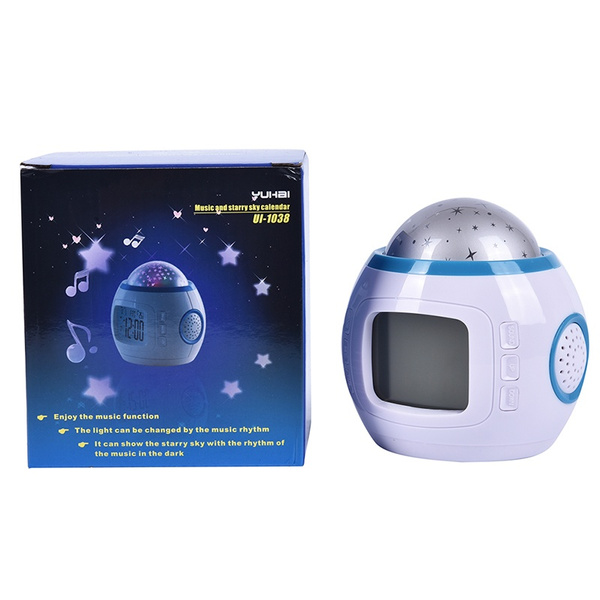 Kids LED Digital Alarm Clock Star Sky Projection Lamp Music