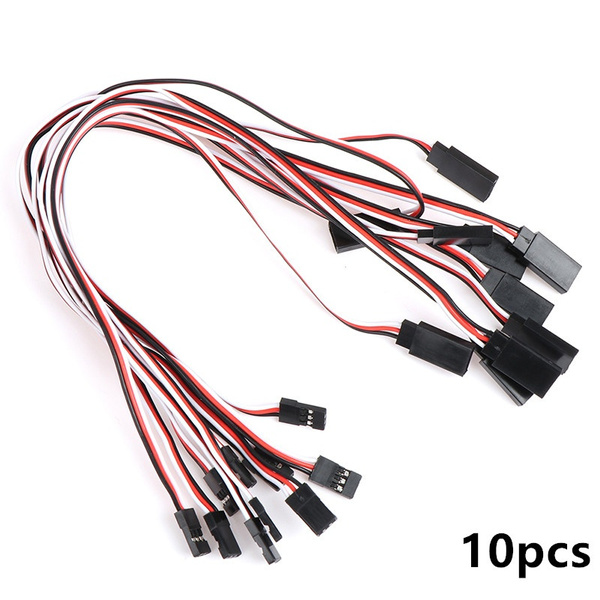 10Pcs 300mm Servo Extension Lead Wire Cable For RC Futaba JR Male to Female 30cm 