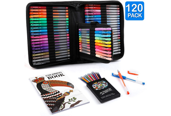 SpiceBox Creative Coloring Kit, Markers, Gel Pens, Art Set, Kits