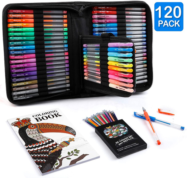 Soucolor 60 Colored Gel Pens for Adult Coloring Books, Deluxe 120 Pack- 60  Refills and Travel Case, with 40% More Ink Markers Set for Drawing  Journaling Scrapbooking Art Kit Supplies - Yahoo Shopping