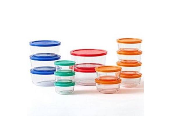 Pyrex Simply Store Glass Food Storage Containers 30-Piece Set