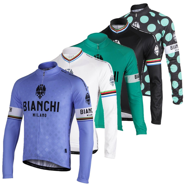 Bianchi Men's Savignano Full Zip Cycling Jersey 2 Colors