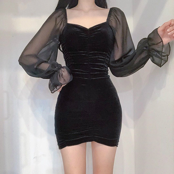 goth bodycon dress