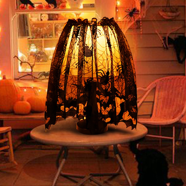 Partyforyou Black Lace Bat Spiderweb, Bat Lamp Shade Covers
