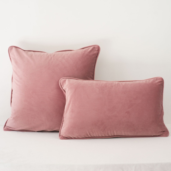 Large pink velvet outlet cushion