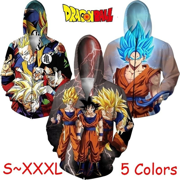 Anime Dragon Ball Z Pocket Hooded Sweatshirts Cute Kid Goku 3d Hoodies Pullovers Men Women Long Sleeve Outerwear Hip Hop Hoodie Wish