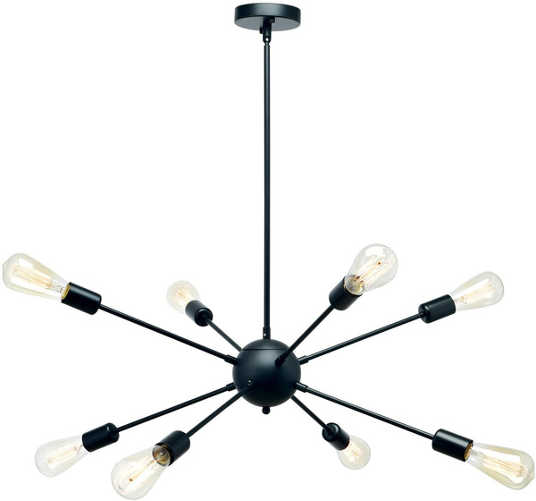8 Light Sputnik Chandelier Industrial Ceiling Fixtures Oil Rubbed Bronze Pendant Lights Modern Lighting Kitchen Dining Room Bed Hallway Black Wish 8 Light Sputnik Chandelier Industrial, Oil Rubbed Bronze Pendant Light Fixtures
