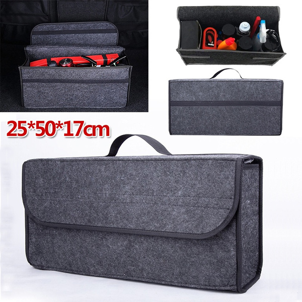 Portable Folding Car Trunk Organizer Felt Cloth Storage Box Case Auto  Interior Stowing Tidying Container Bags Car Tool Bag