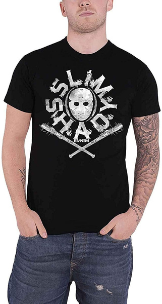 Eminem T Shirt Slim Shady Hockey Mask Logo Official Mens Black | Wish