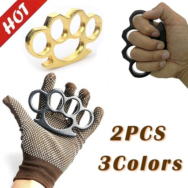 Fiber Four-finger Brass Knuckle Self-defense Weapon,playboy,portachiavi ...