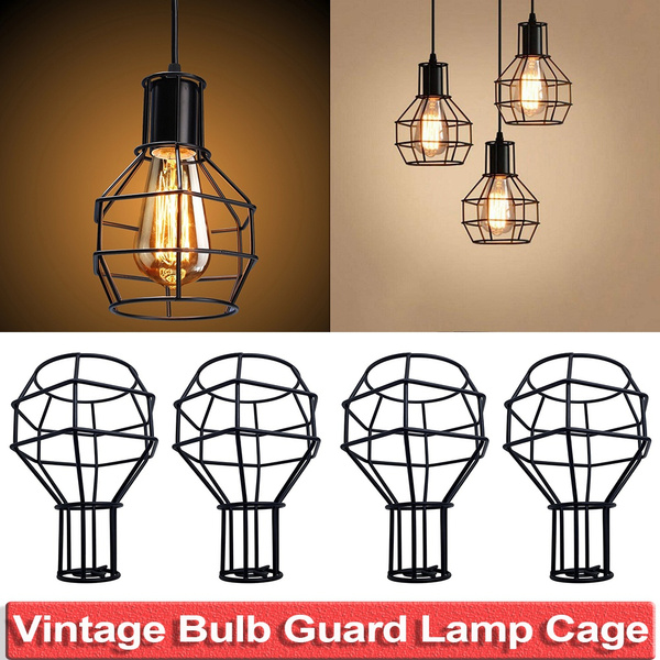 Vintage Cage Lampshade Industrial Retro Metal Bird Cage Edison Bulb