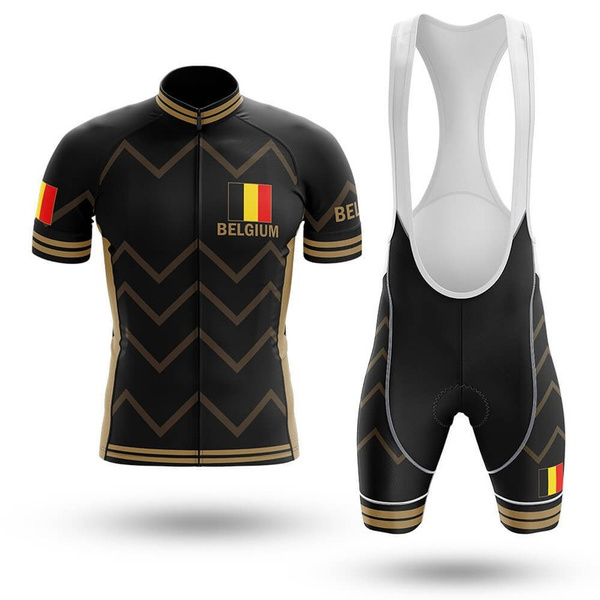 New Belgium Black Wave Summer Bike Jersey Set Mans Summer Bicycle Clothing Maillot Ropa Ciclismo Cycling Set Wish