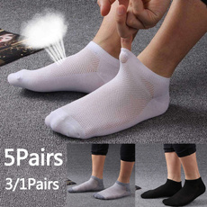 Gray, Cotton Socks, Breathable, mensock