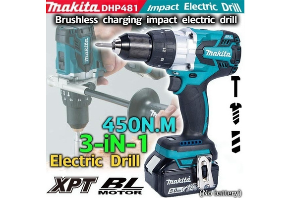 Makita DHP481 18V Rechargeable Top Quality Impact Electric Drill Power Tool 450 N.m 13mm(1/2") Impact Screwdriver Electric (Without Battery) | Wish