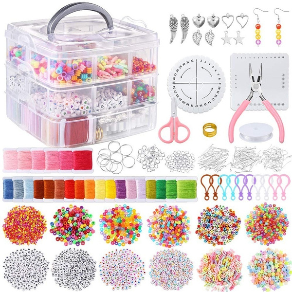 Amazon.com: RUOMOXI Y 1200 PCS - Jewelry Bracelet Making Kit, Beads for Jewelry  Making,Earrings/Rings/Necklaces Making Kit, Jewelry Making Supplies with  Charms and Elastic Strings, Crafts for Girls and Adults