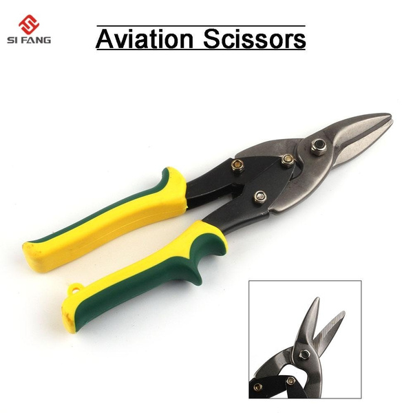 10 Aviation Tin Snips Sheet Metal Cutting Scissors Rubber Handle Straight  Type