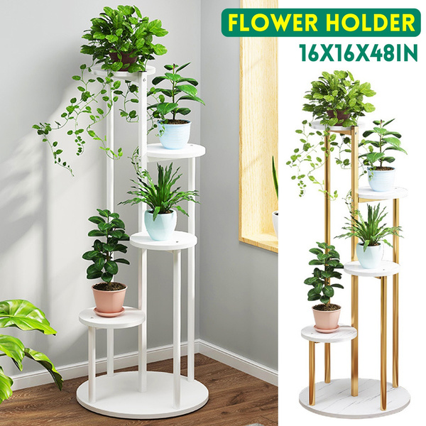 4 Tier Metal Plant Stand Flower, Dining Room Plant Stand
