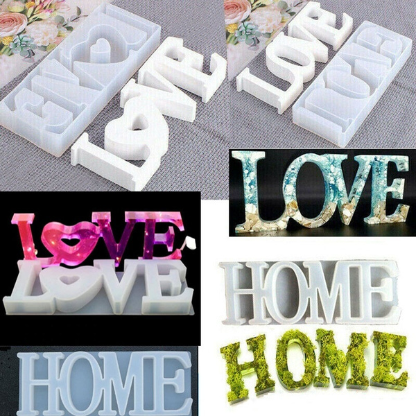 LOVE Sign Resin Casting Mold Silicone Jewelry Making Epoxy Mould Craft Tool DIY#