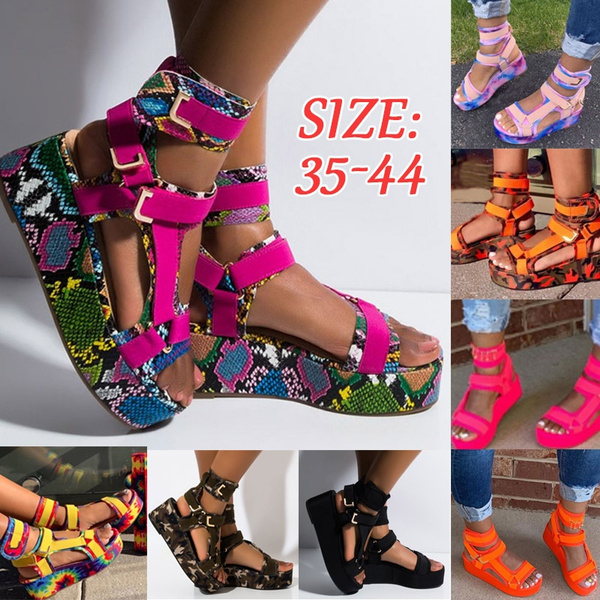 colourful platform shoes