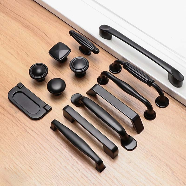 10pcs Black Modern Kitchen Cabinet Drawer Door Cupboard Knobs Pulls Handles  Furniture Hardware Home Improvement 13Models | Wish