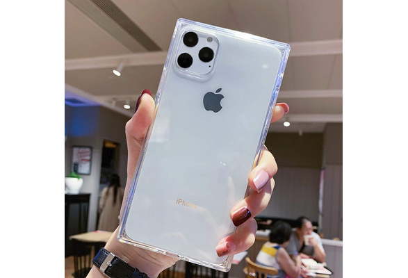 Tzomsze iPhone 11 Clear Case, Square Reinforced Corners