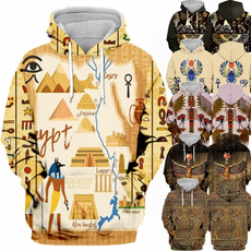3D hoodies, Plus Size, egyptianpharaoh, Egyptian