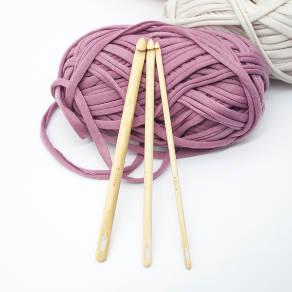 3pcs 4/6/8mm Wooden Locker Hook Set Crochet Thread Needles Hand Knitting Tool Crafts I514533547