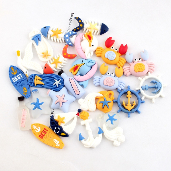 10Pcs Slime Charms Cute cartoon ocean animal Flatback DIY Resin Slime  Accessories For Kids toys or Phone case decoration | Wish