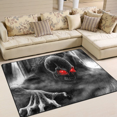 campingmatpicnicmat, floorrugcarpet, skull, Home & Living