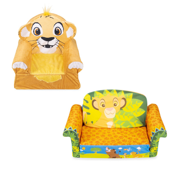 Marshmallow Furniture Comfy Foam Toddler Couch and Chair Package The Lion King Wish