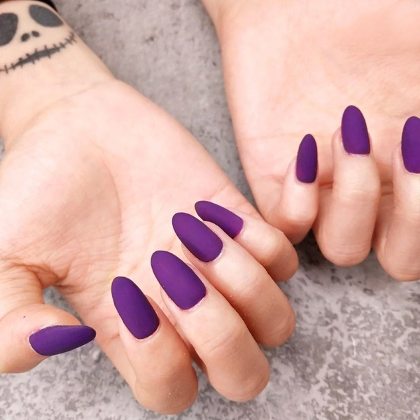 Chrome Purple Matte Nails 💟 . . . . #nails #nailart #naildesign #jeddah  #jeddahsalon #saudi #sauditrends #trend #aquarius #astrology star… |  Instagram