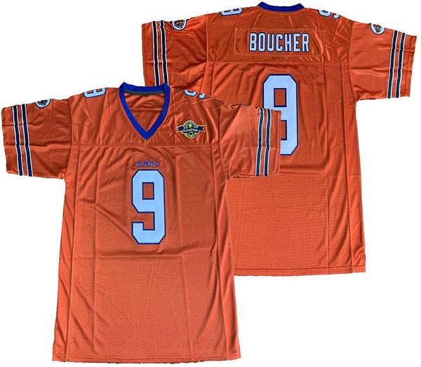 Bobby Boucher #9 The Waterboy Adam Sandler Movie Mud Dogs Bourbon Bowl Football Jersey
