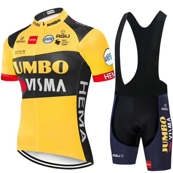 2020 new team Jumbo visma cycling jersey men bicycle maillot