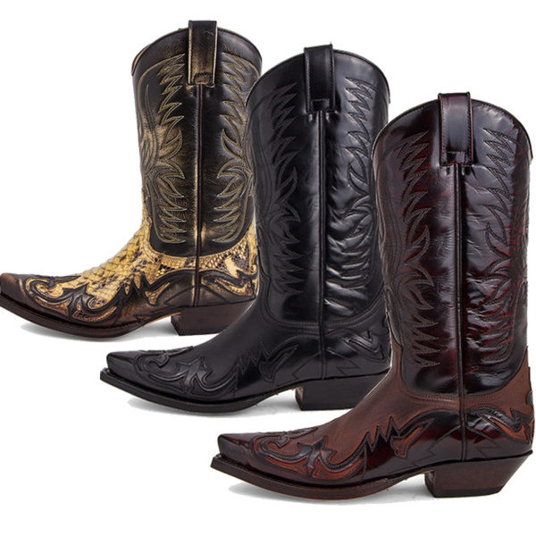 mens high heel cowboy boots