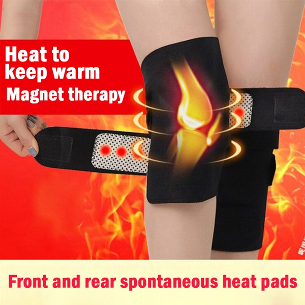 2pcs Tourmaline Self Knee Heating Wrap Knee Support Magnetic Therapy ...