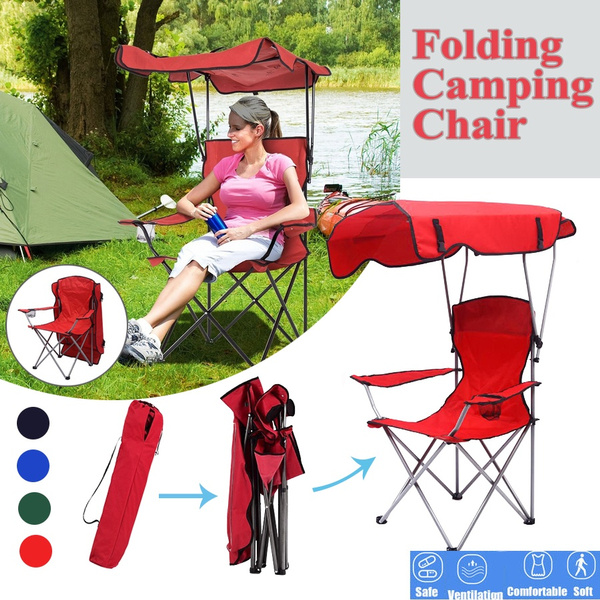 4 Colors Folding Portable Sunshade UV Protection Camping Chair