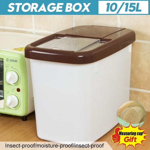10L/15L Large Capacity Cereal & Dry Food Storage Containers Insect