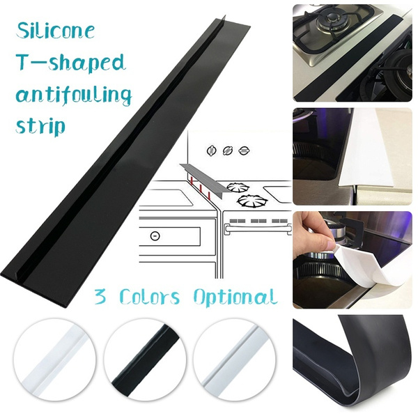 Stove Counter Gap Cover T-shaped Silicone Rubber Strip Gas Stove